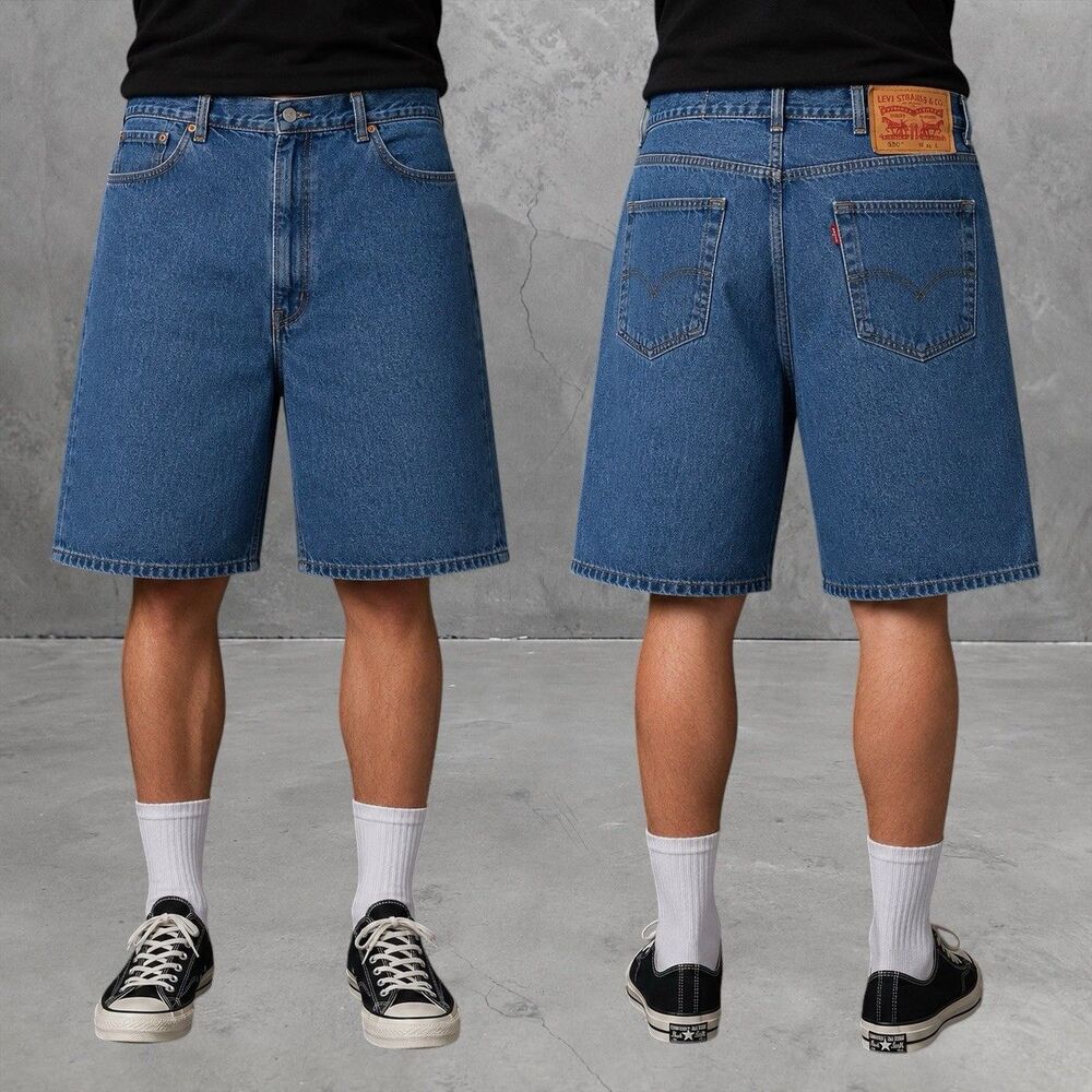 Levis 550 Relaxed Fit Denim Shorts Mens 40 Medium Wash Blue Cotton Jean Shorts
